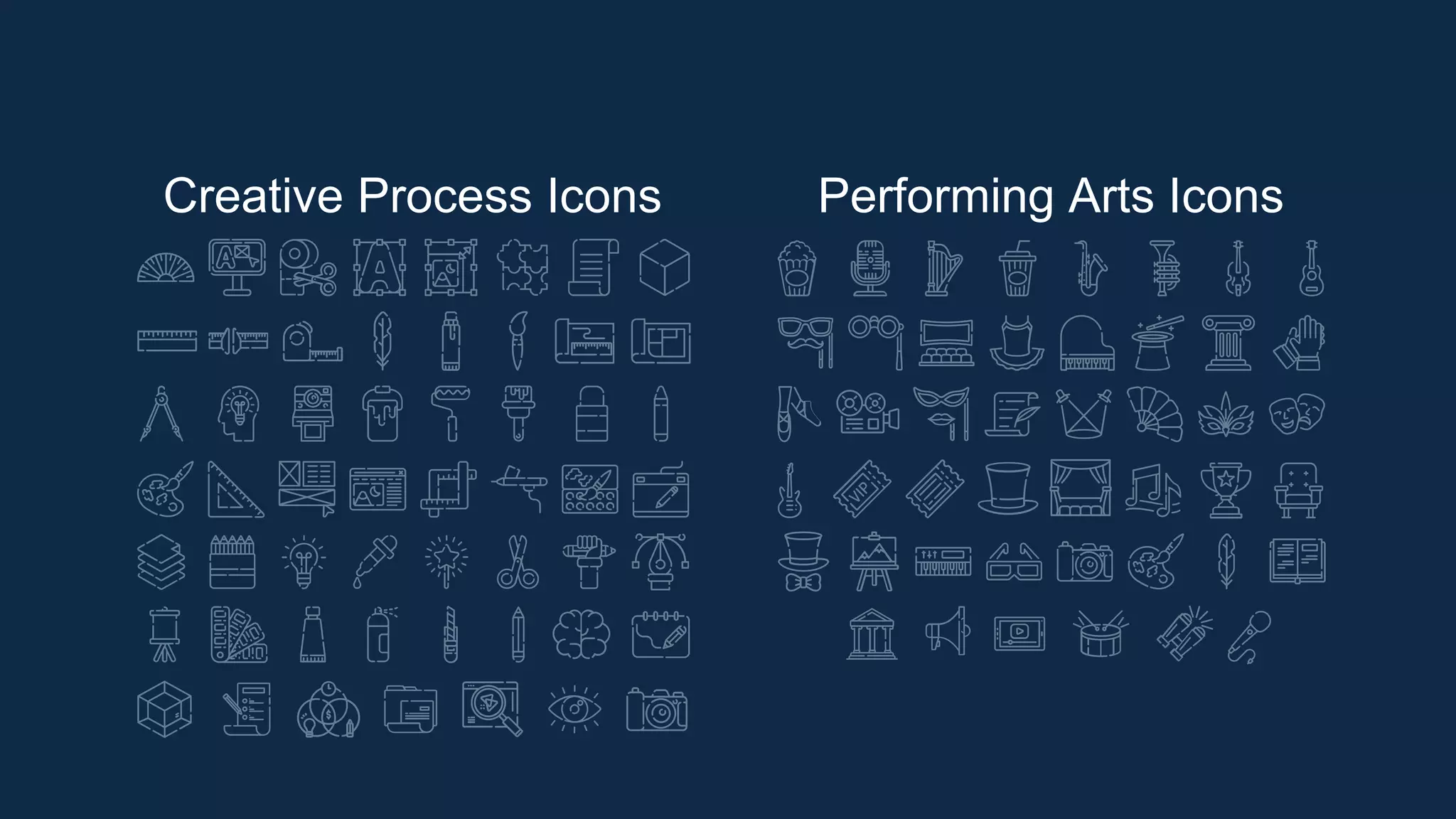 Creative Process Icons Performing Arts Icons
 