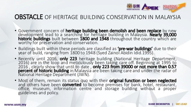 Theoretical Assessment Of Factors Influencing Heritage Buildings Cons