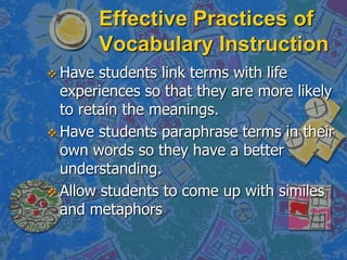 The set of words a person is familiar with in a language.