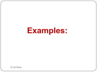 Examples:

Dr. RS Mehta

 