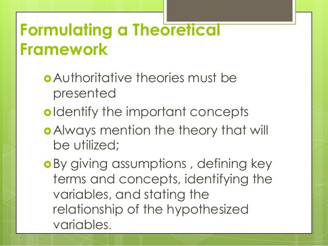 Theoretical framework