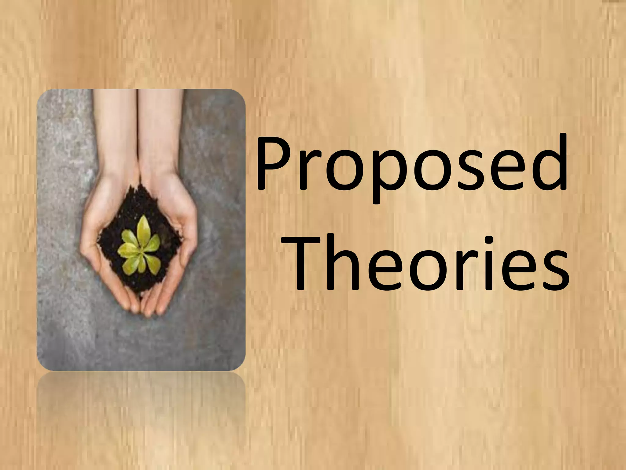 Proposed
Theories
 