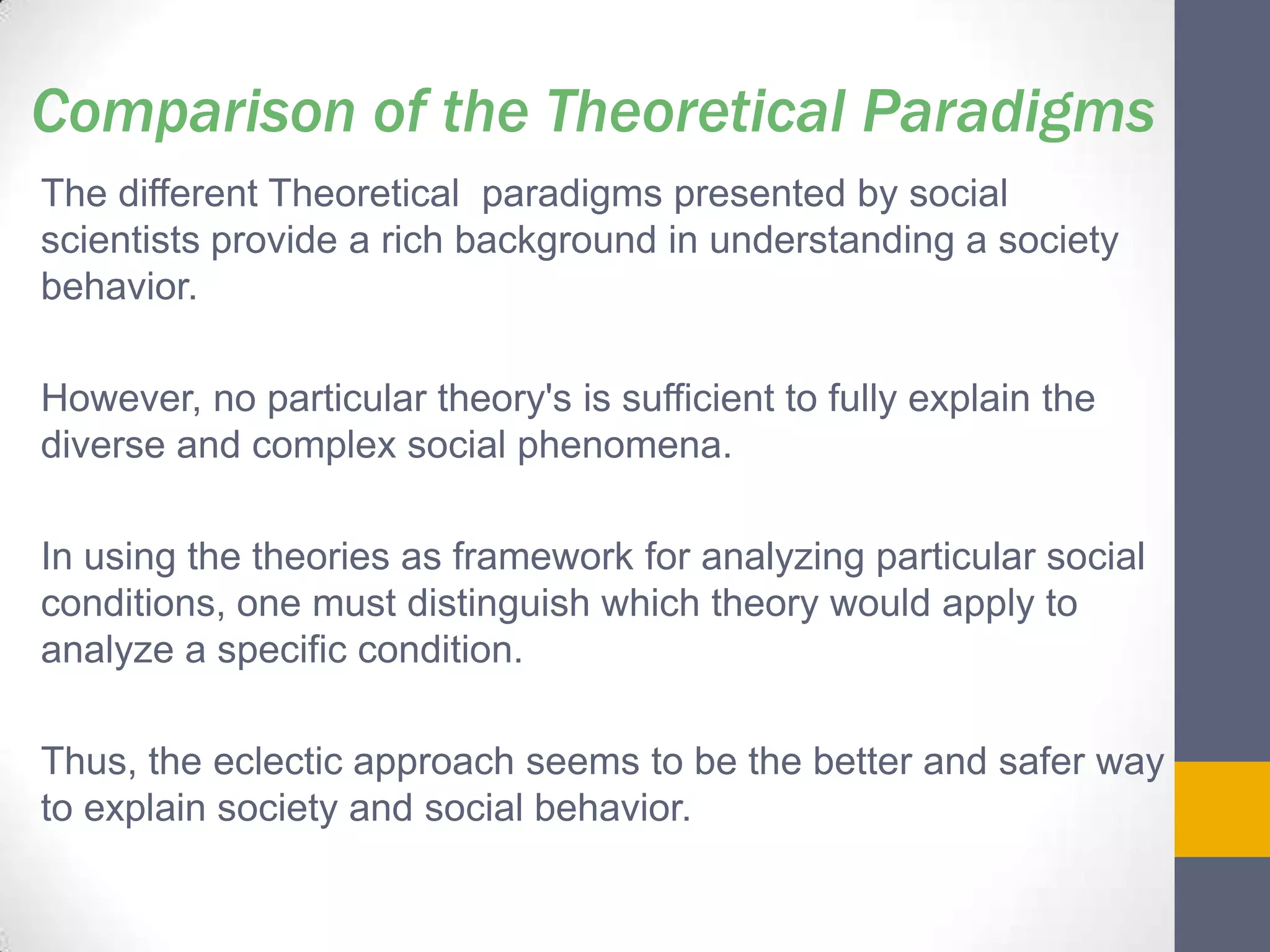 SOCIOLOGY: Theoretical Paradigms | PPTX