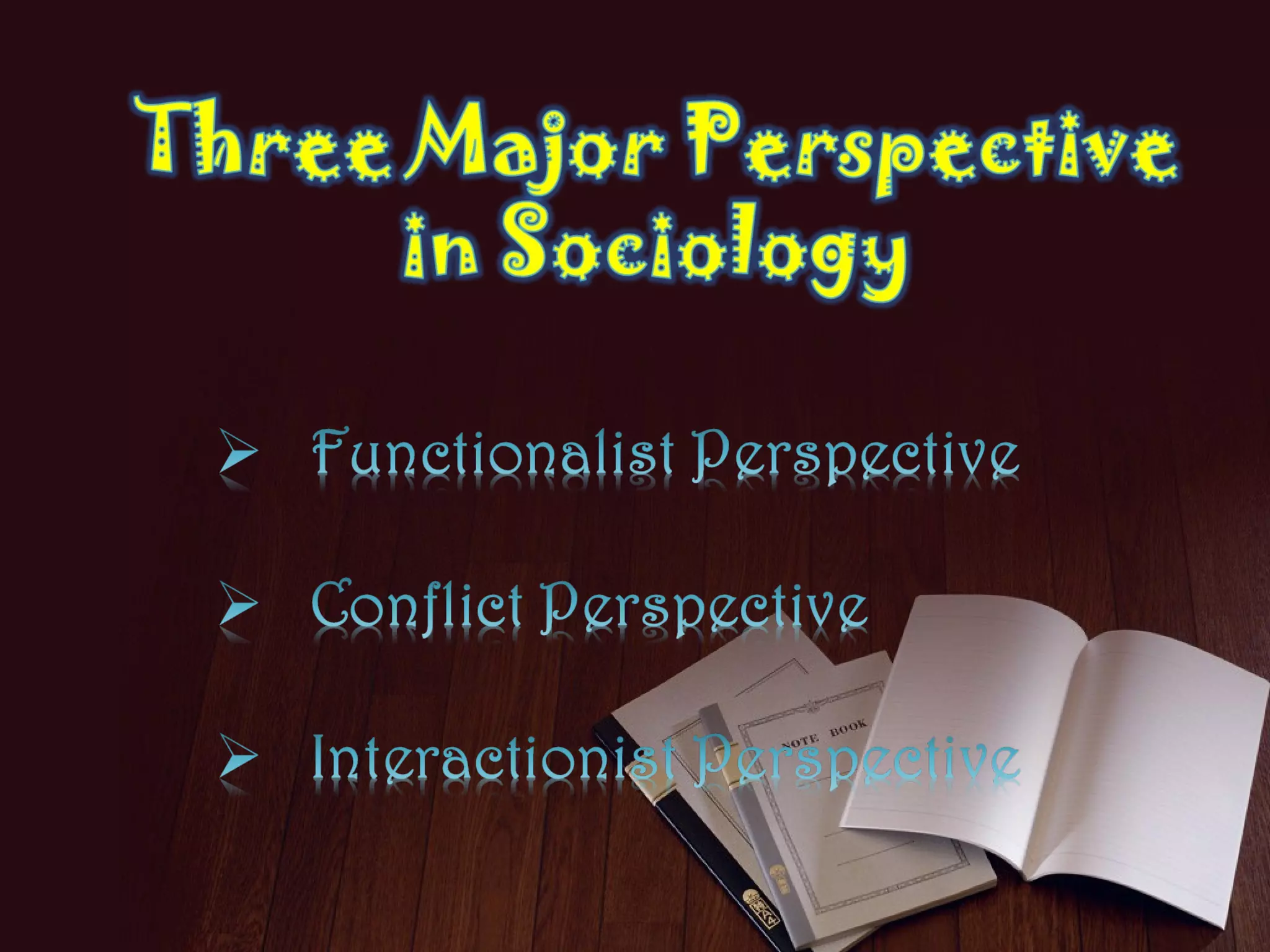 Theoretical perspectives in sociology ppt