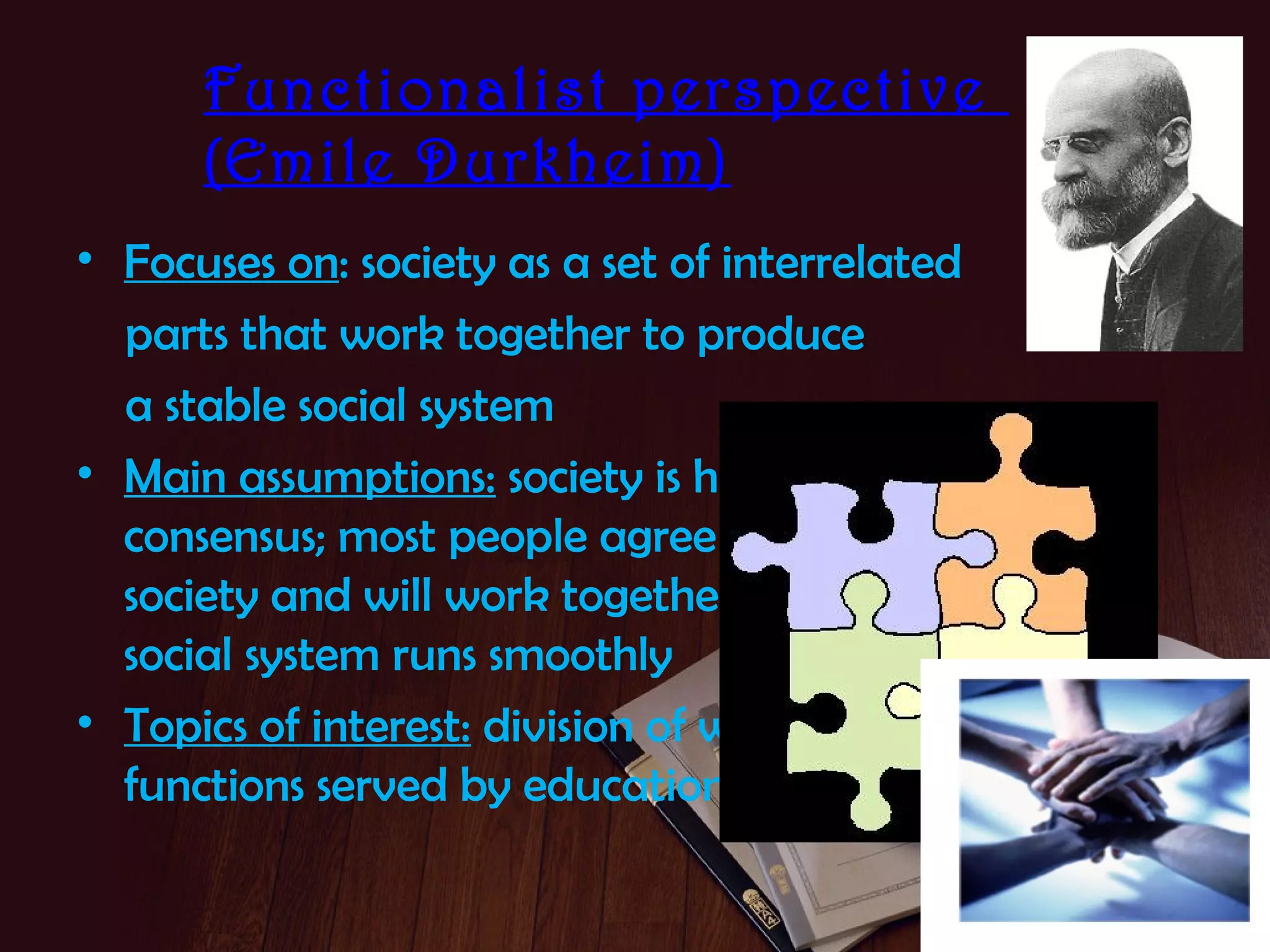 Theoretical perspectives in sociology ppt