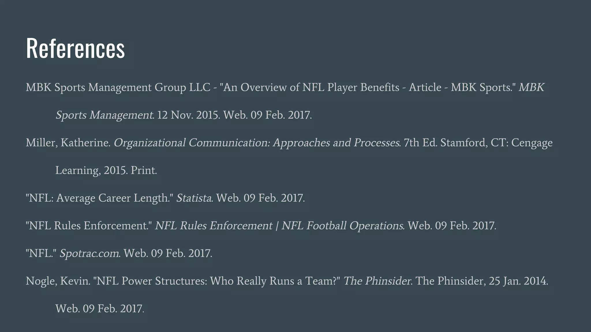 The Organizational Structures of the NFL and Its Relation to Classical