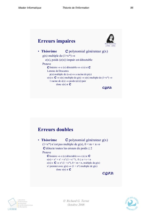 Theorie De L Information Theorie De L Information