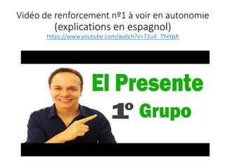 Vidéo de renforcement nº1 à voir en autonomie
(explications en espagnol)
https://www.youtube.com/watch?v=72u4_TYxYpA
 