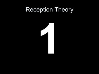 1 Reception Theory 