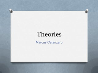 Theories
Marcus Catanzaro
 