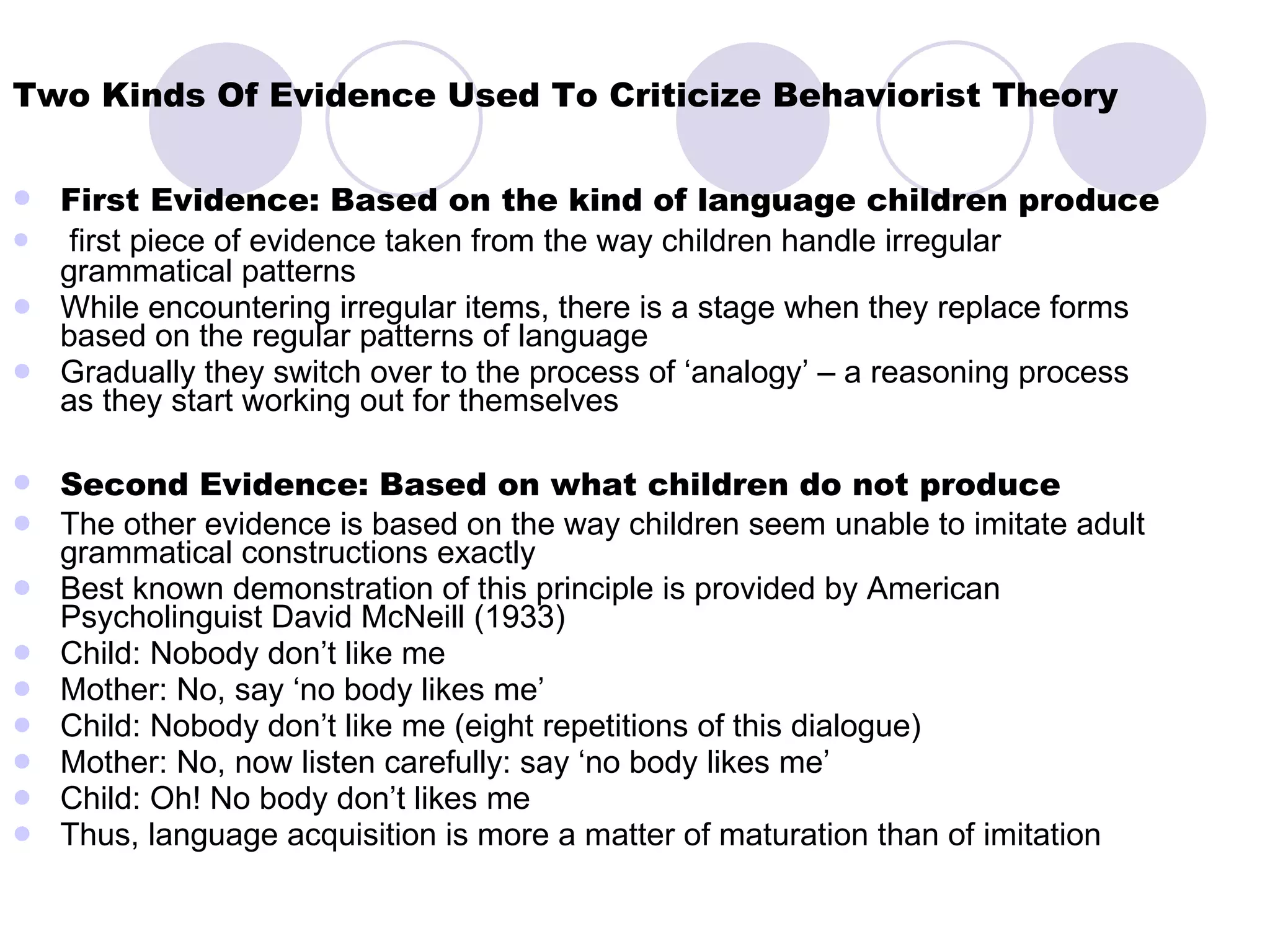 Theories Of Language Acquisition[1] | PPT