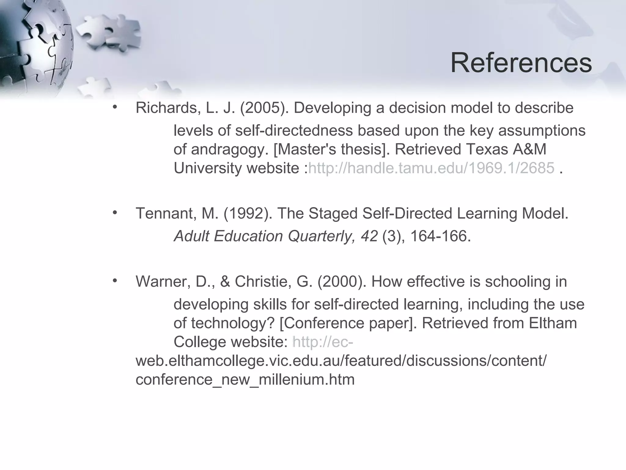 Theories of Teaching and Learning: The Staged Self-Directed Learning ...