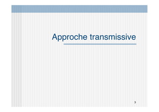 3
Approche transmissive
 