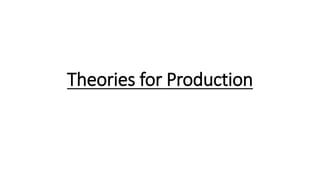 Theories for Production
 