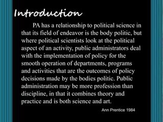 Theories in Public Administration | PDF