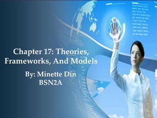 Chapter 17: Theories,
Frameworks, And Models
By: Minette Din
BSN2A
 