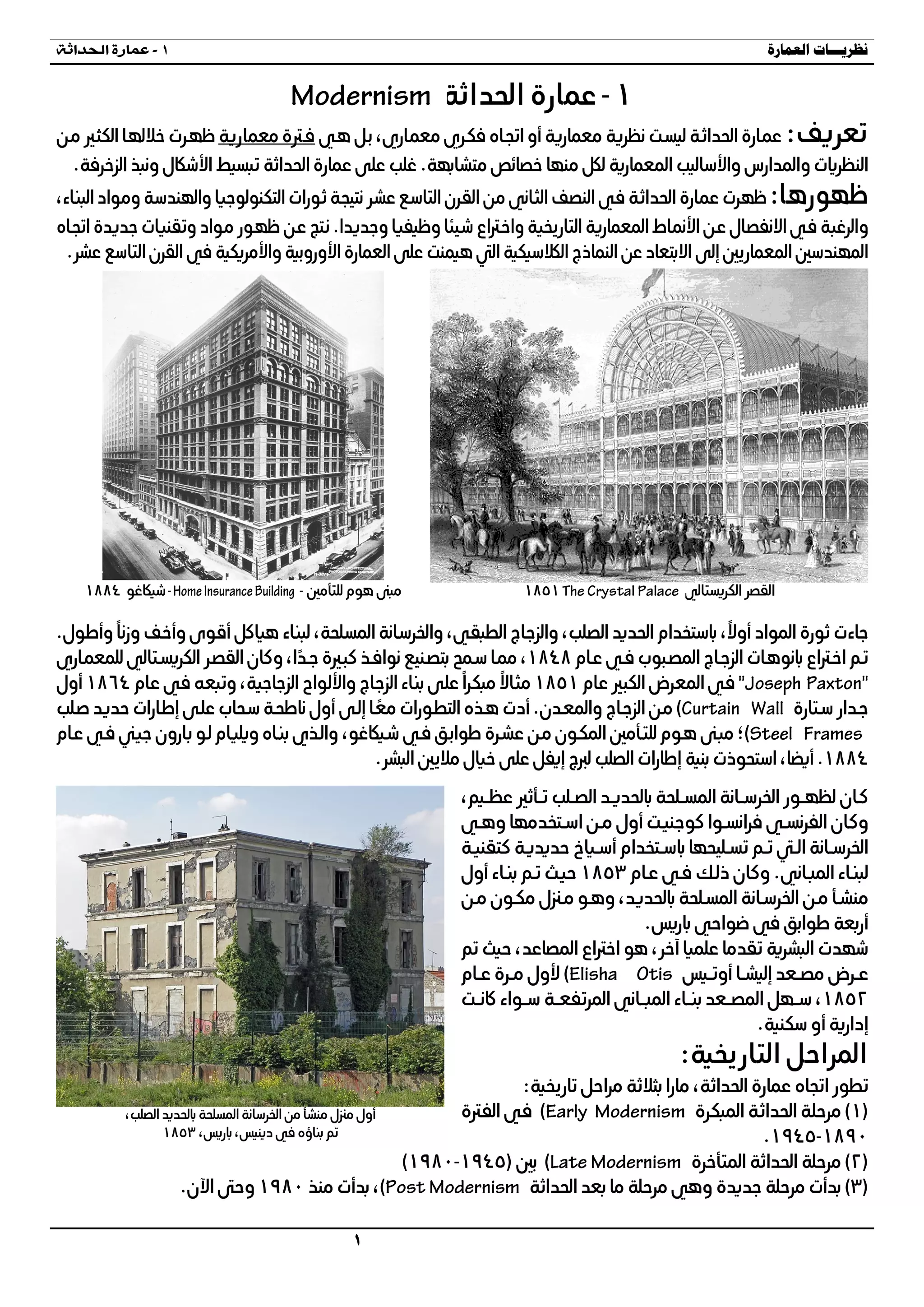 Theories of architecture 2 مقرر نظريات العمارة -2 لطلبة الفرقة الثانية ...