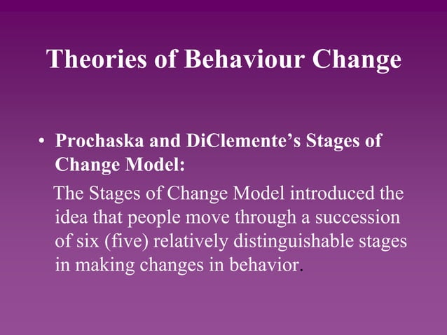 Theories of behaviour change | PPTX