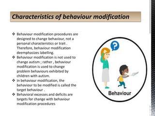 Theories of behaviour modification