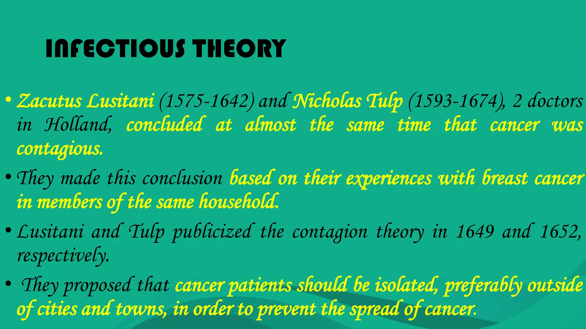 Nick Tulp Theories of cancer causation | PDF