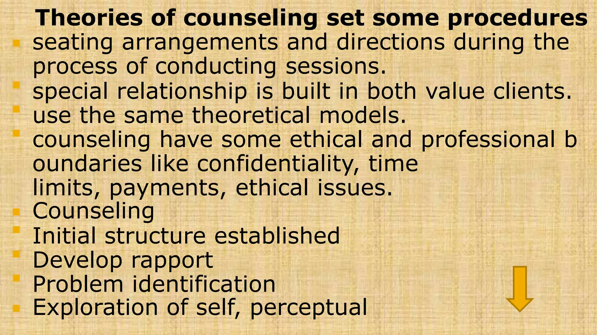 Theories of counseling | PPTX