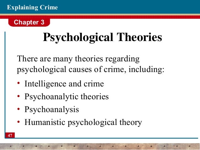 The Theories Of Crime And Criminal Behavior