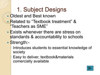 Theories of curriculum design | PPTX
