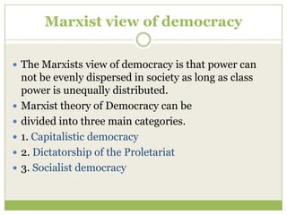 Theories of democracy | PPTX