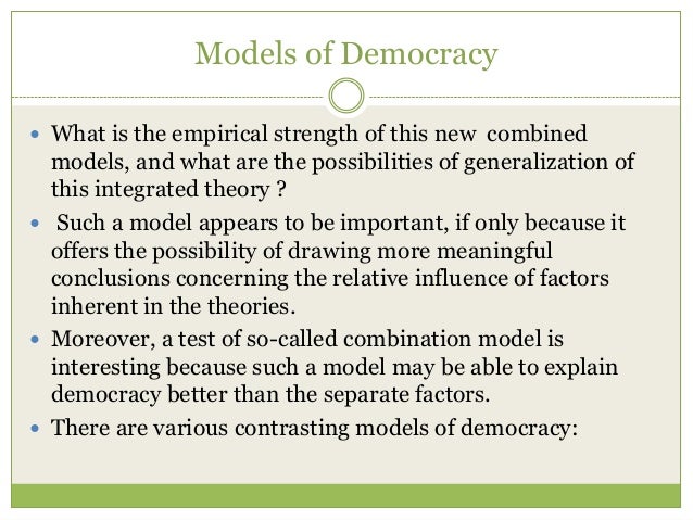 Theories of democracy