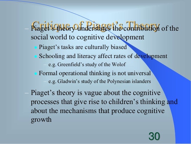 critique of piaget's stages of development