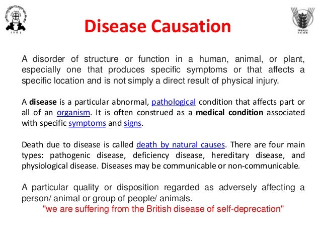 modern theories of disease causation
