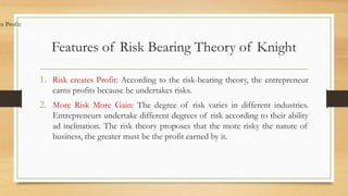Knight Theory Example Theories of entrepreneurship | PPTX