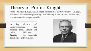 Knight Theory Example theories of entrepreneurship theories of entrepreneurship new.pptx