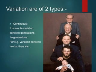 Variations Generations Theories of evolution | PPTX