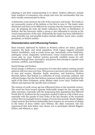 Theories of fashion notes | PDF