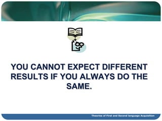 New Generation of StudentsTheories of First and Second language Acquisition