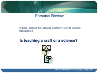  This seminar is important/not important because …………………