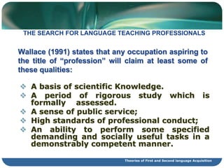   I feel………… ……..-  I’m looking forward to…………………………………………………Theories of First and Second language Acquisition