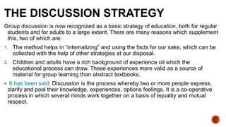 Lecture Discussion Strategy Example EDUCATIONAL TECHNOLGY - THEORIES OF INSTRUCTION - INSTRUCTIONAL MEDIA ...