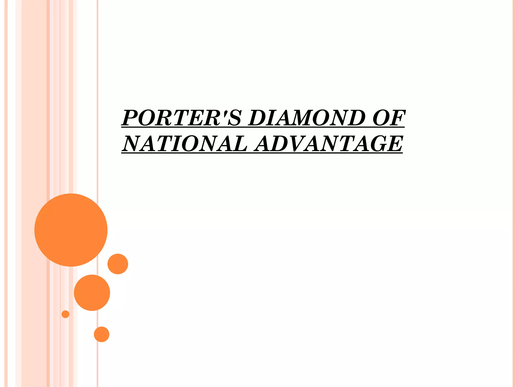 PORTER'S DIAMOND OF NATIONAL ADVANTAGE 