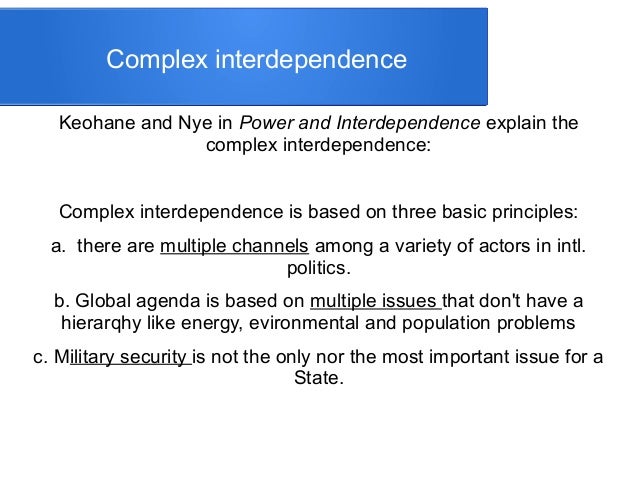 Realism And Complex Interdependence – YVOHE
