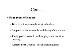Being Directive Theories of Leadership | PDF