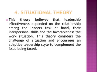 Theories of Leadership | PPT