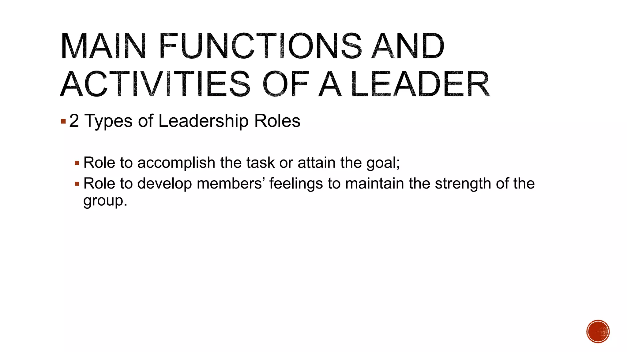 Theories of leadership and functions dt | PPTX