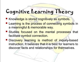 Theories of learning.ppt Theories of learning.ppt
