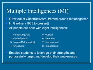 Theories of learning | PPT