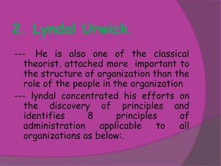 Urwick Theories of management | PPTX