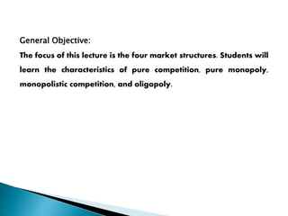 Theories of market stracture