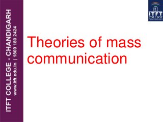 Theories of mass
communication
 