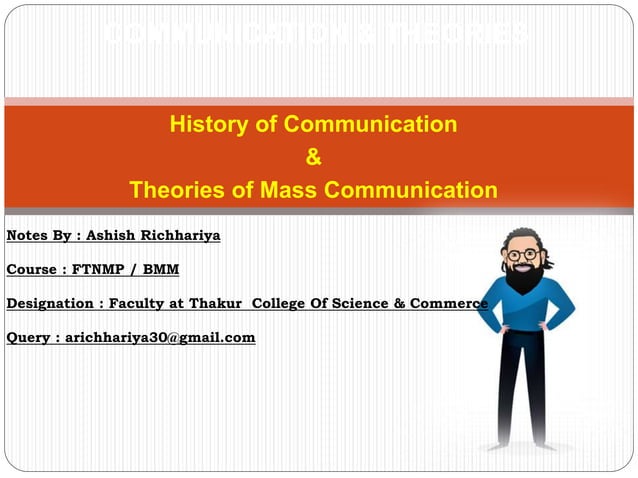 Theories of mass communication | PPTX